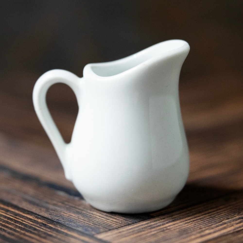 Apilco white French creamer pitcher small mini miniature 2.5 inches note damage